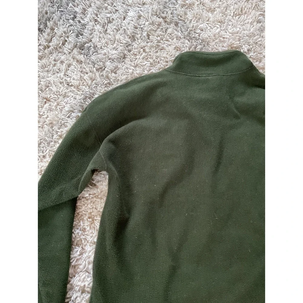 Roffe‎ Polartec Mens Quarter Zip Fleece Pullover Forest Green Jacket Large